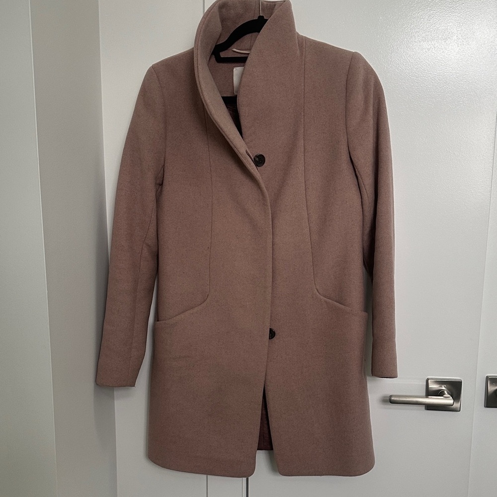 Wilfred Cocoon Light Pink Wool-Cashmere Coat 🧥